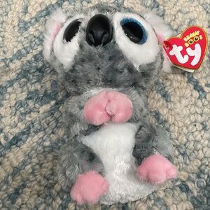 Ty Beanie Boos Koala Plush in Gray and Pink